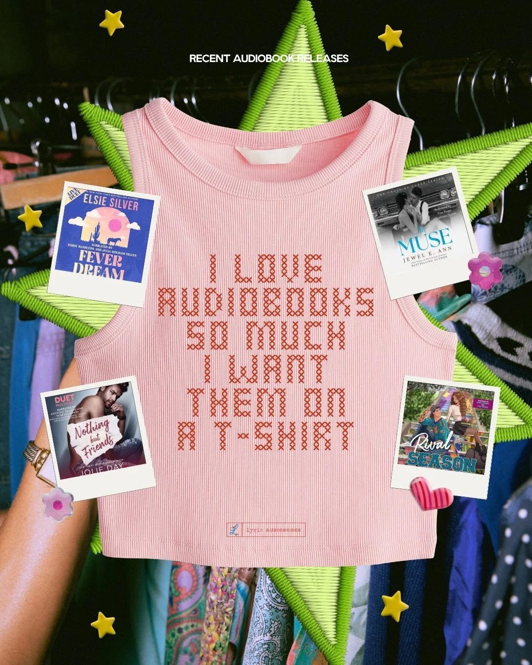 I love audiobooks so much I want them on a T-shirt 💖 

🎧 We&rsquo;ve got romance audiobook releases that are now ready for your listening ears:

Just another Summer Escape by Erin Branscom
🎙️ @marciocatalano7 and @viviennelarue 

Just Another Summ