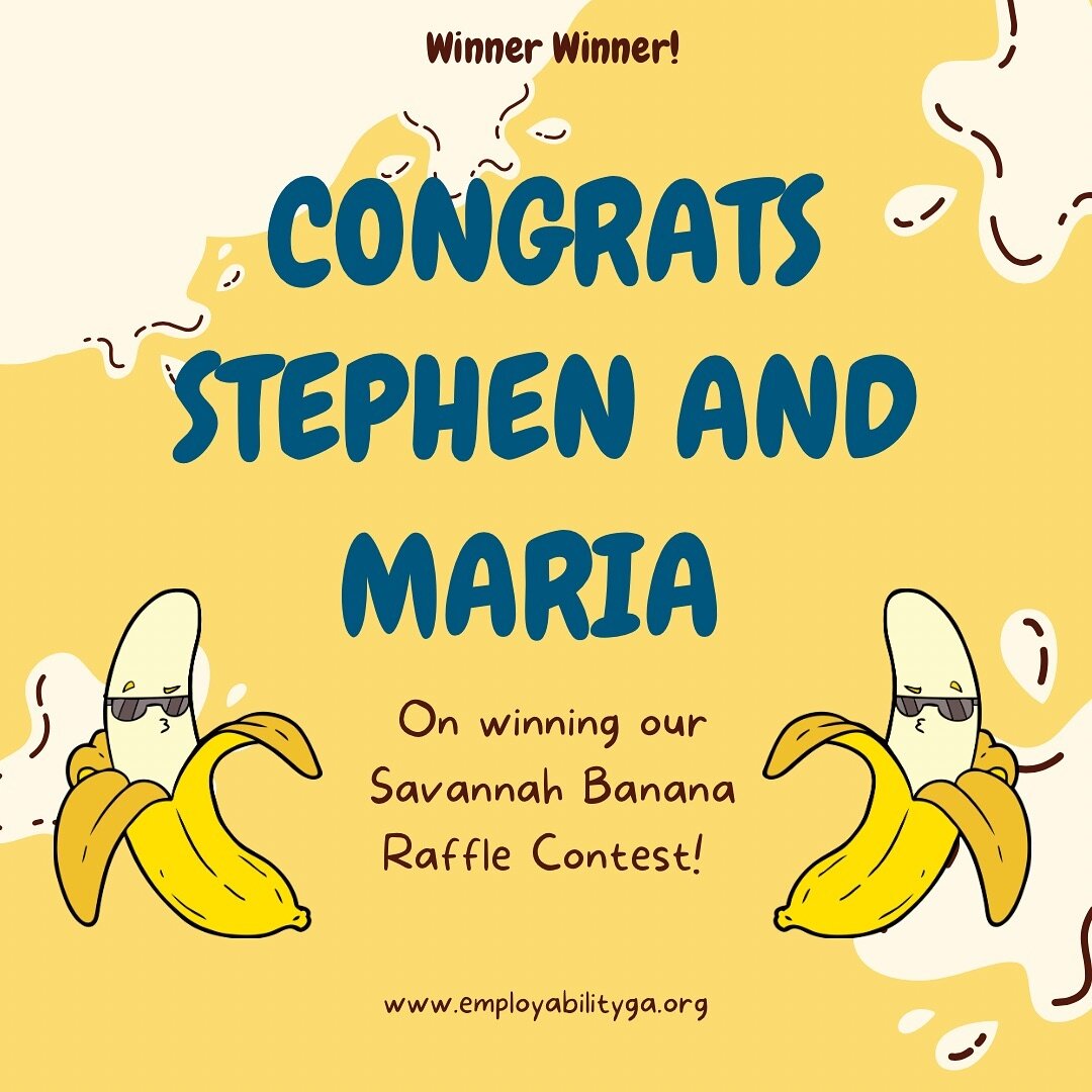 Congratulations to our Savannah Banana Raffle Contest winners, Stephen and Maria!!