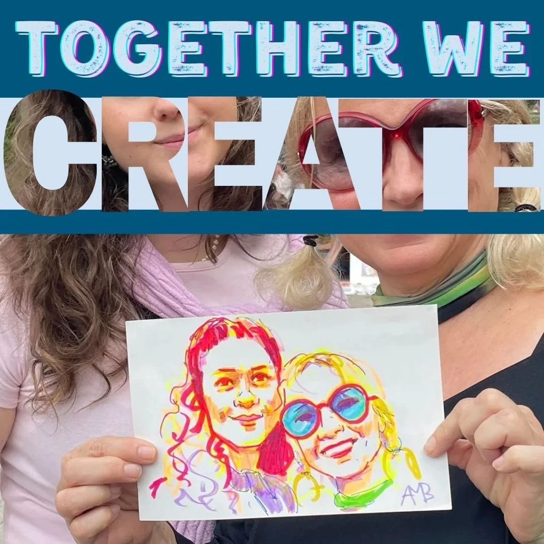 We are thrilled to announce that Adrienne Berkland will be drawing Quick Portrait Sketches live at Together We Create: Presented by SeaGate Terminals!
Adrienne is an incredibly talented Savannah artist known for her vibrant, expressive work and loves