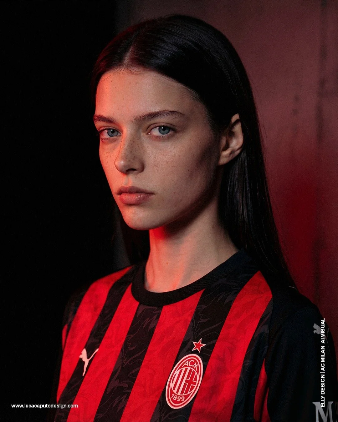 Ho realizzato questo progetto personale creando un concept che unisce perfettamente modella e prodotto per il @acmilan. 

mettendo al centro il rosso, simbolo di passione e determinazione. La maglia rossonera esplode di energia, avvolgendo tutto in u
