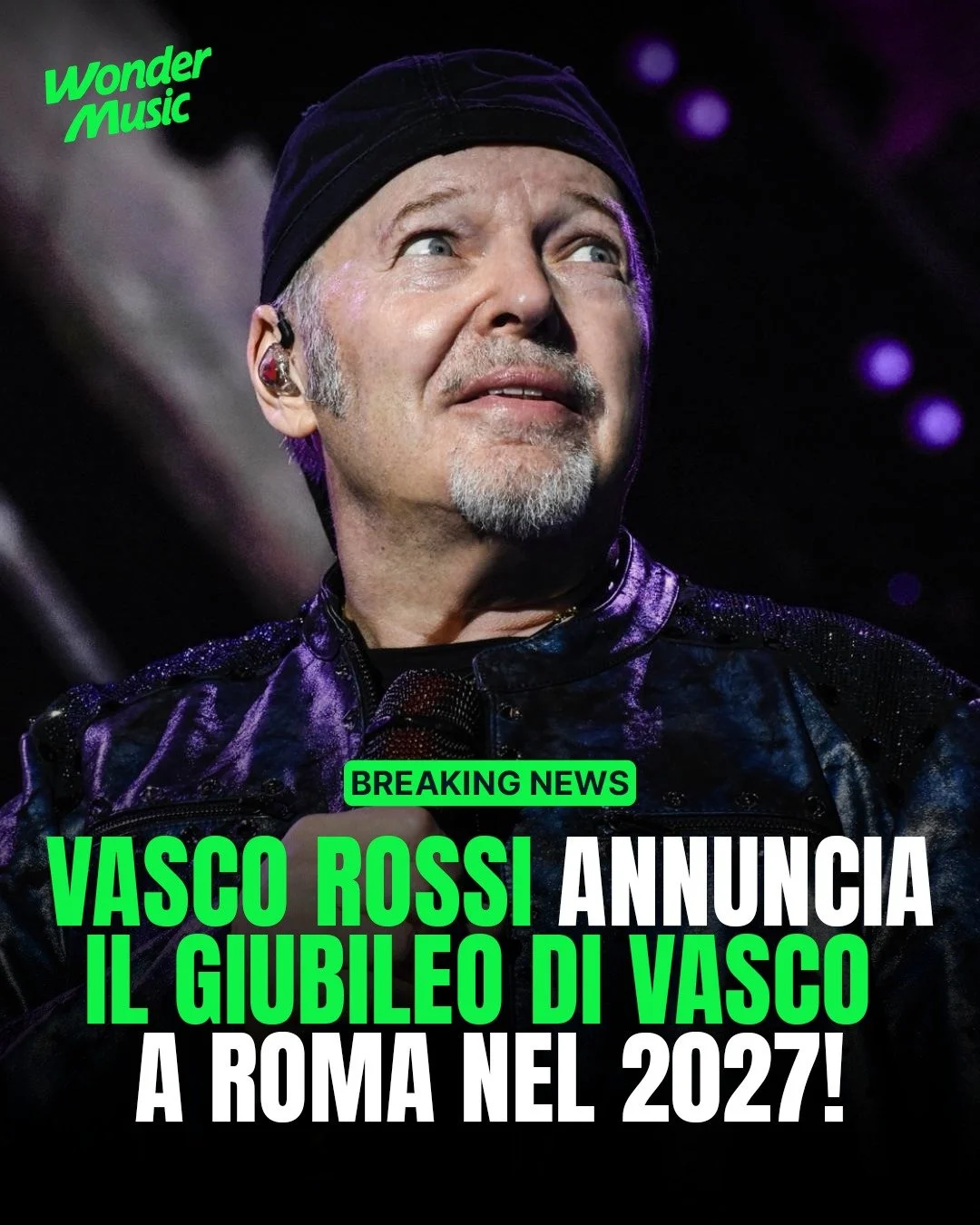 VASCO HA ANNUNCIATO IL "GIUBILEO DI VASCO" A ROMA NEL 2027 🎸

Quello che fino a poco fa era solo un'idea ora &egrave; ufficiale: Vasco Rossi festegger&agrave; i suoi 50 anni di carriera a Roma con il "Giubileo di Vasco".

Non sar