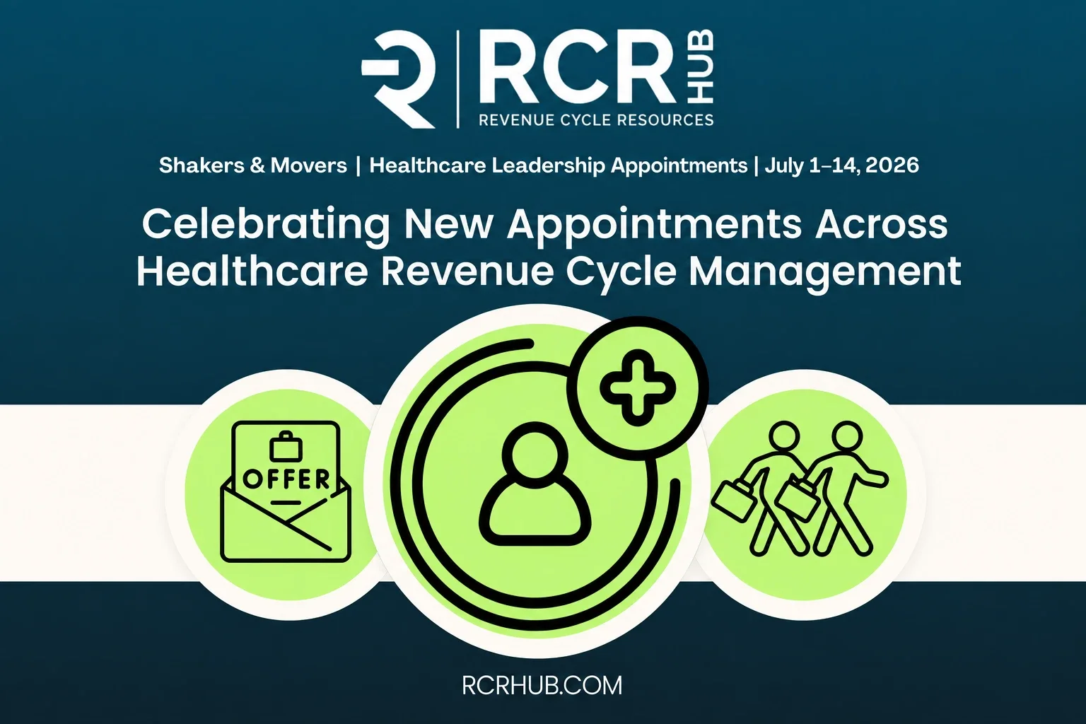 Shakers &amp; Movers: Healthcare Leadership Appointments | July 1–14, 2026 | RCR|HUB