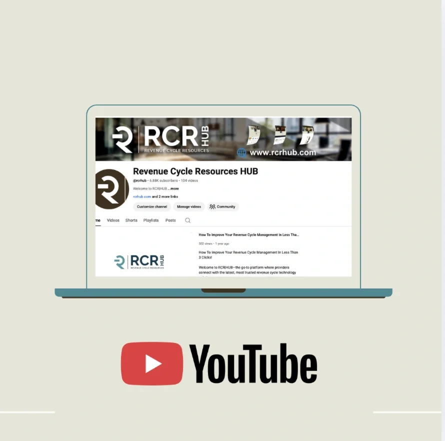 Watch healthcare Revenue Cycle videos, RCM education, industry interviews, leadership insights, AI discussions, and Revenue Cycle trends on the official RCR|HUB YouTube Channel.