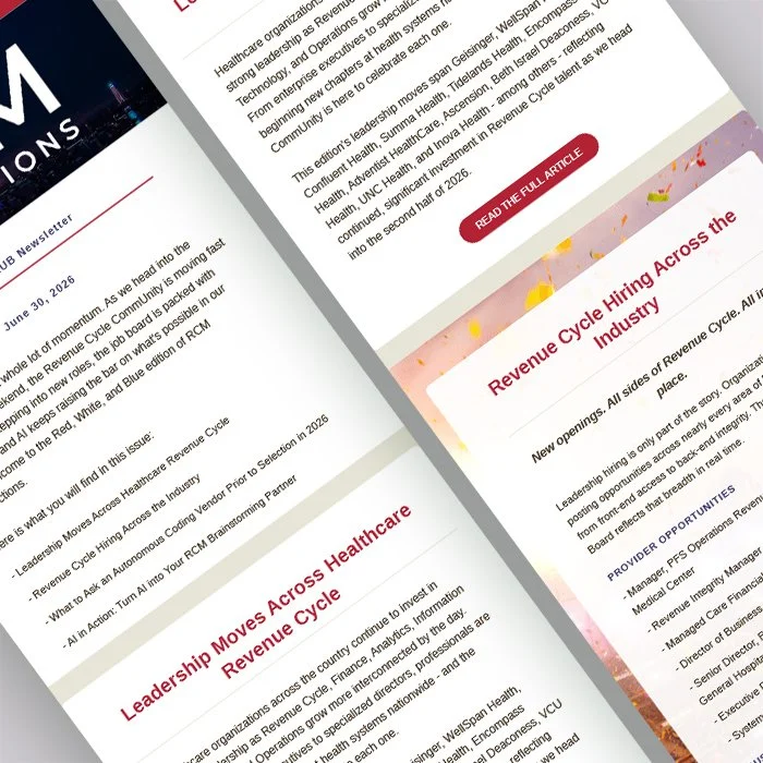 June 30, 2026 RCM Connections | Revenue Cycle News, RFPs & AI | RCR|HUB