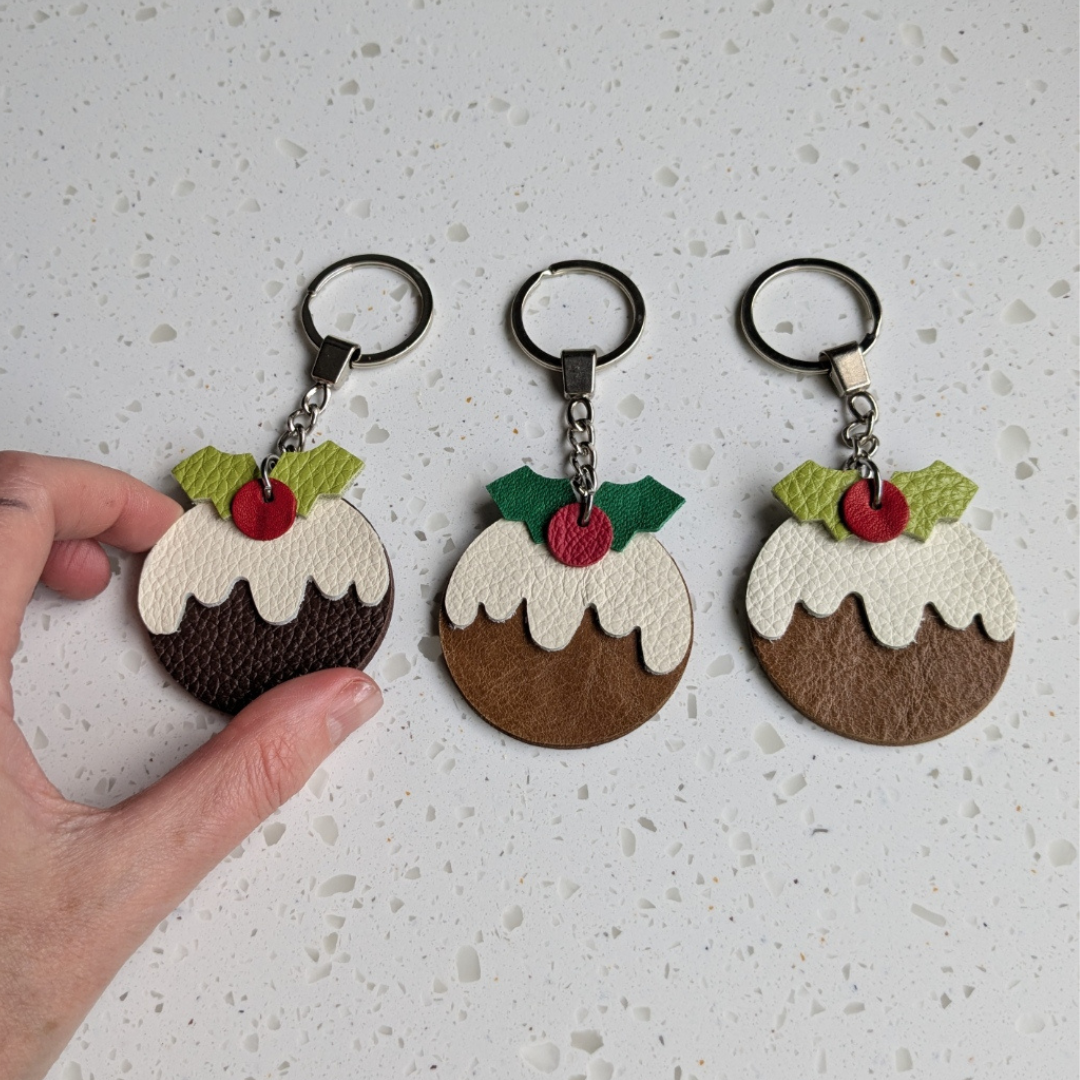 Christmas pudding keyring