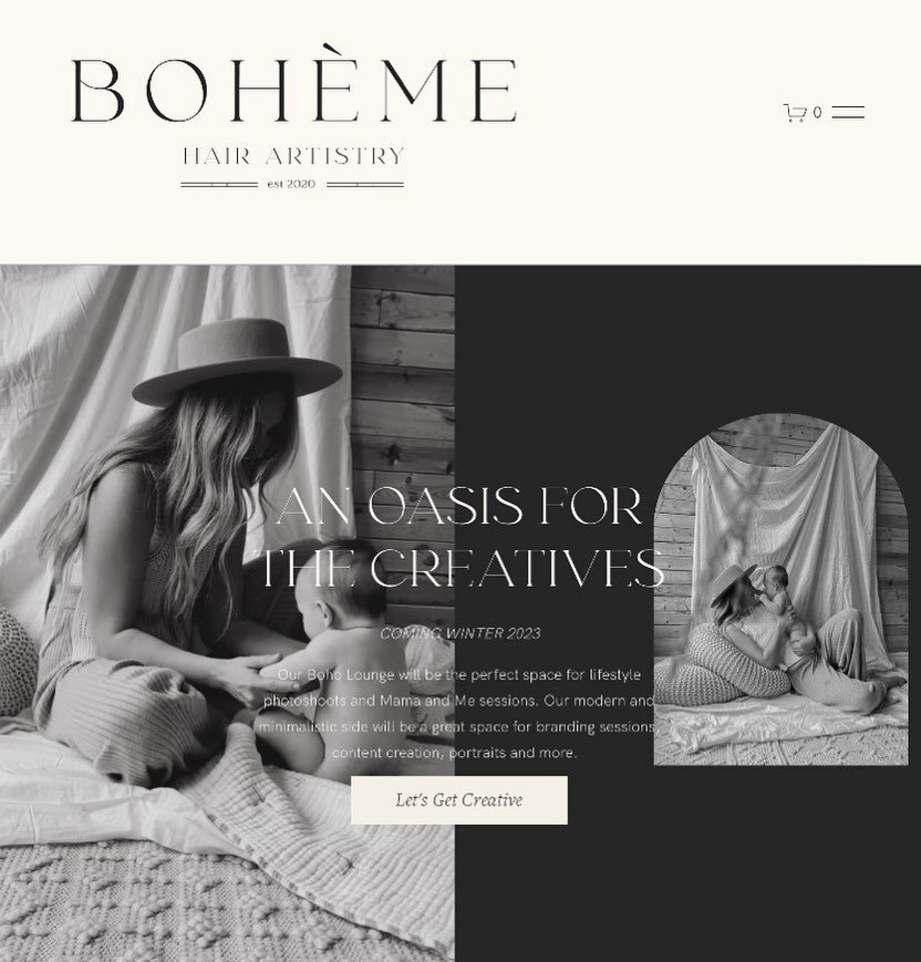 CALLING ALL CREATIVES&bull;

We are so excited to be utilizing Boh&egrave;me 2.0 for more than hair. 
A portion of our studio will be devoted to a uniquely staged space for sessions such as branding, content creation, family photography and more. 

O
