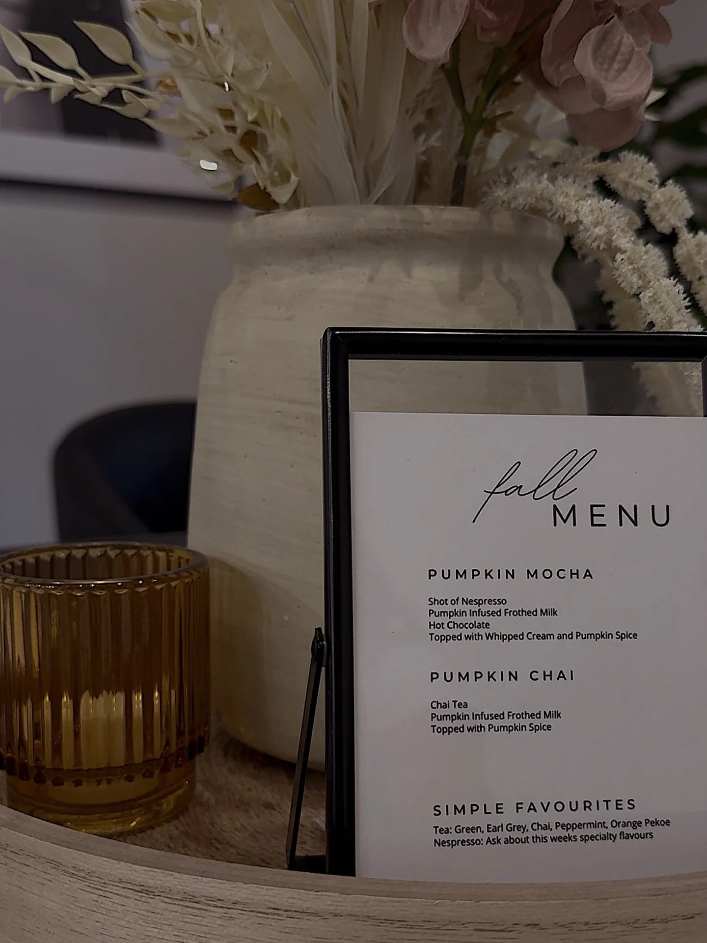 Skip the Starbucks and enjoy a beverage from our Fall Cafe Menu ☕️ 

Don&rsquo;t like pumpkin? Enjoy a delicious hot chocolate or customized caramel or vanilla latte - on us 🤍 

519.495.6941
bohemeartistry@gmail.com 
Book Online (Link in Bio)l