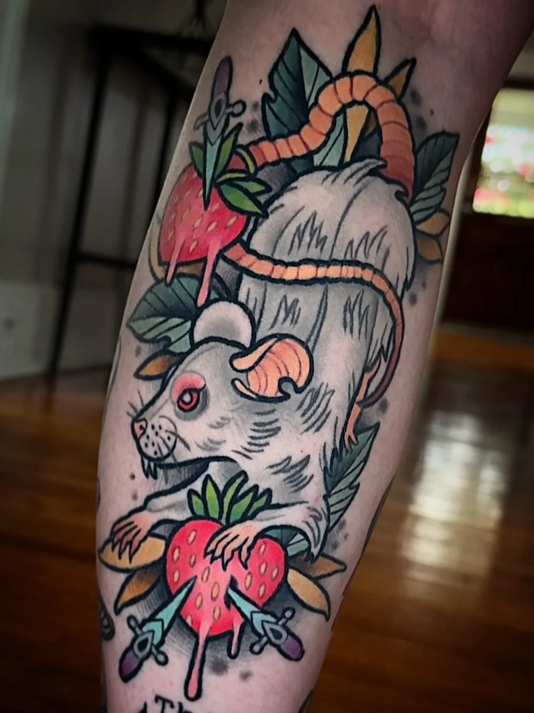 Still so in love with this healed rat and strawberry tattoo, four years strong! ๐๐ I’m looking to do more animal and fruit pieces like this in September. My books are open, link in bio to book your next unique tattoo!
#tattoos #tattooed #tat