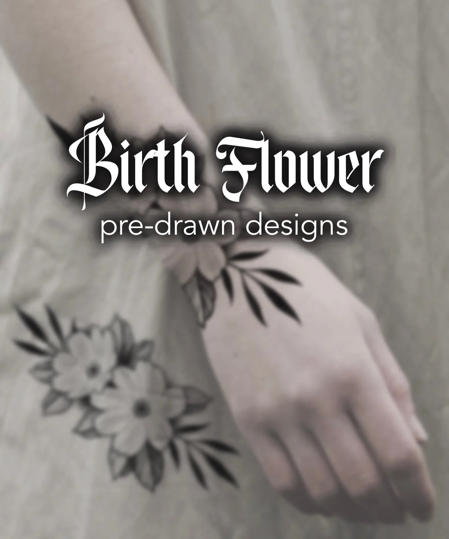 Birth flower pre-drawn designs available🖤
Let me know what months to do next!✨
(placement and size is up to you, this is just an option)
@9lives.tattoo