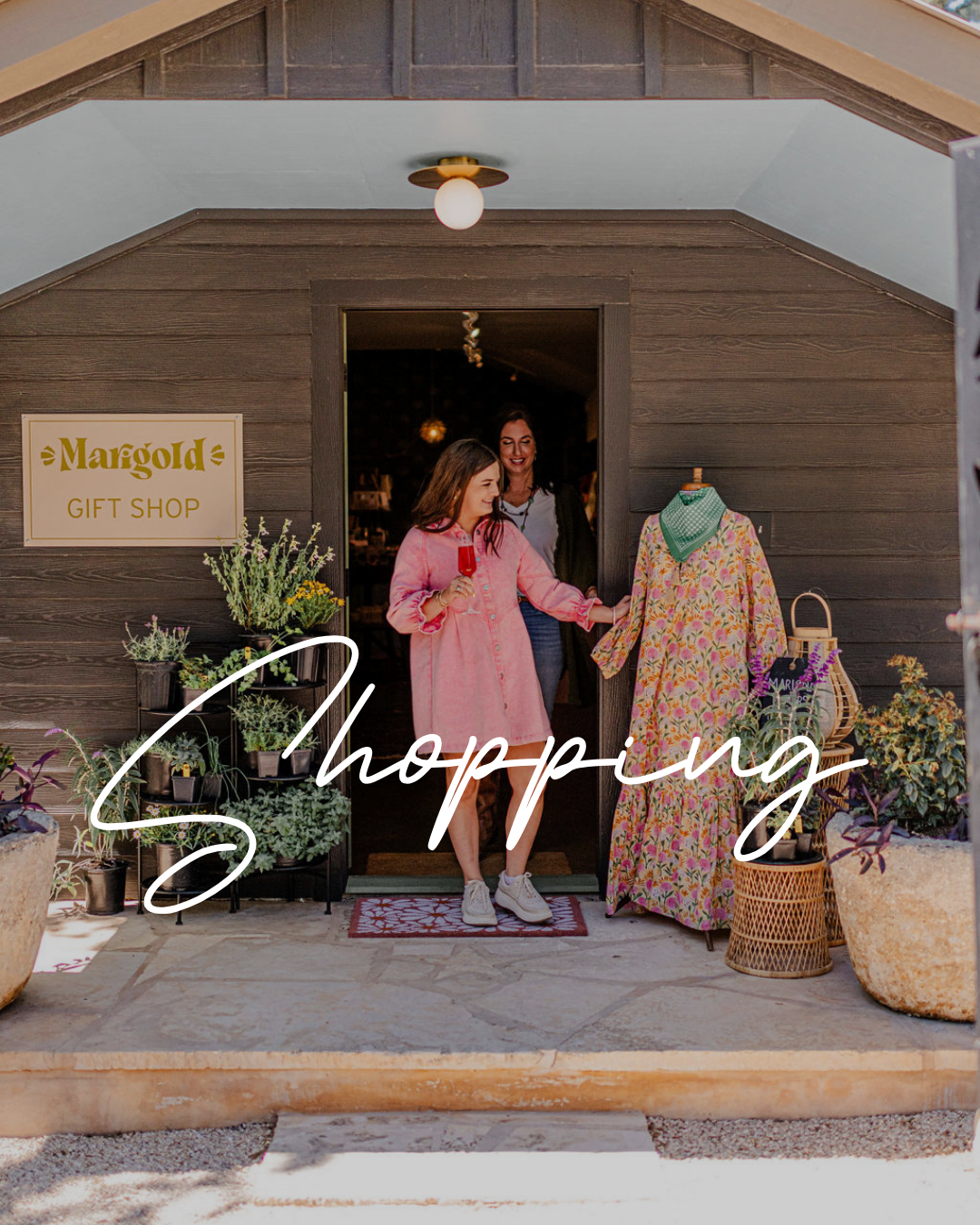Local shopping for gifts, clothing, apothecary, and unique pieces in Fredericksburg, Texas