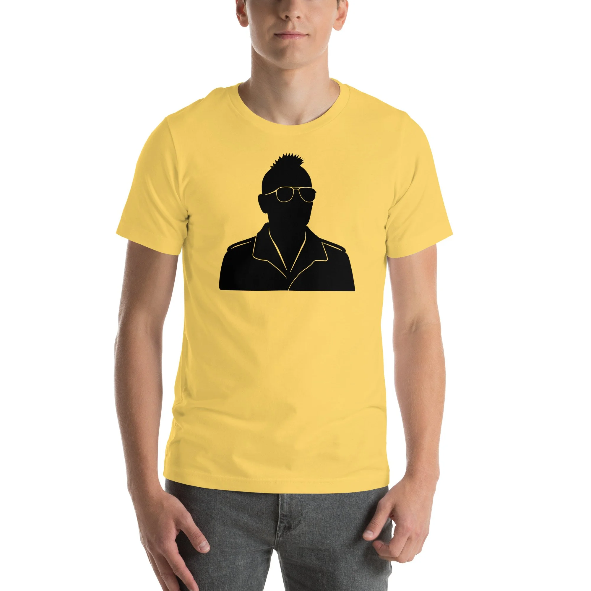 Bickle Silhouette Unisex T-shirt in Taxi Yellow