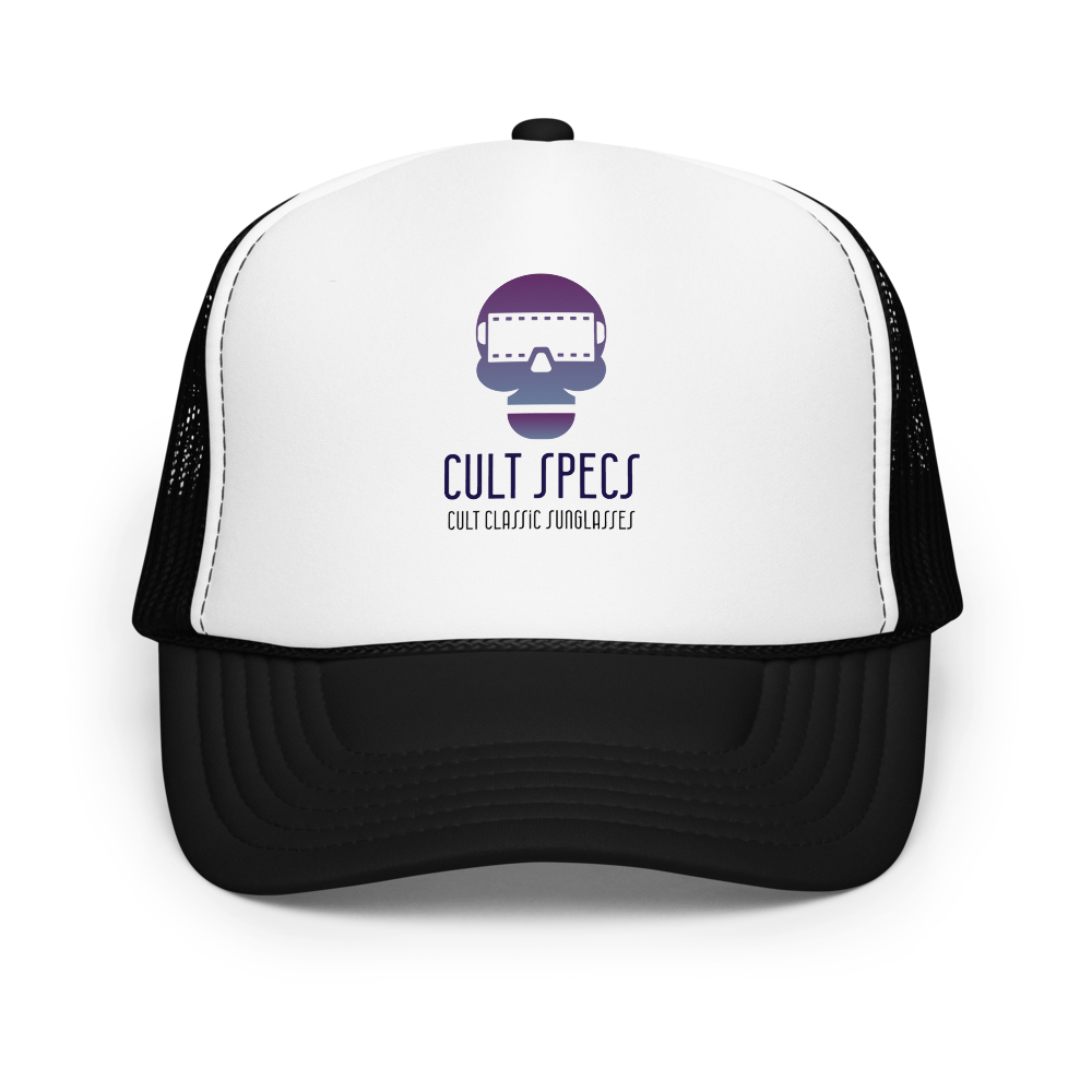foam-trucker-hat-black-white-black-one-size-front-69dac55cbaac8.png, Cult Specs, Robot Skull Logo