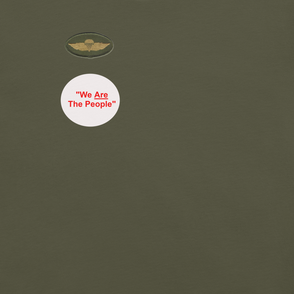 unisex-staple-t-shirt-military-green-front-69dabf619e078.png, TAXI DRIVER, TRAVIS BICKLE, BICKLE, ROBERT DENIRO, YOU TALKIN' TO ME, WE ARE THE PEOPLE, INSIGNIA PATCH TEE, KING KONG COMPANY