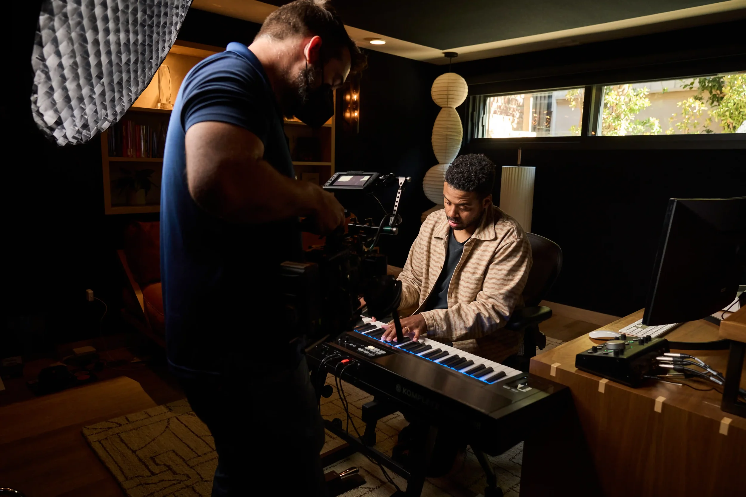 BTS filming with Kris Bowers