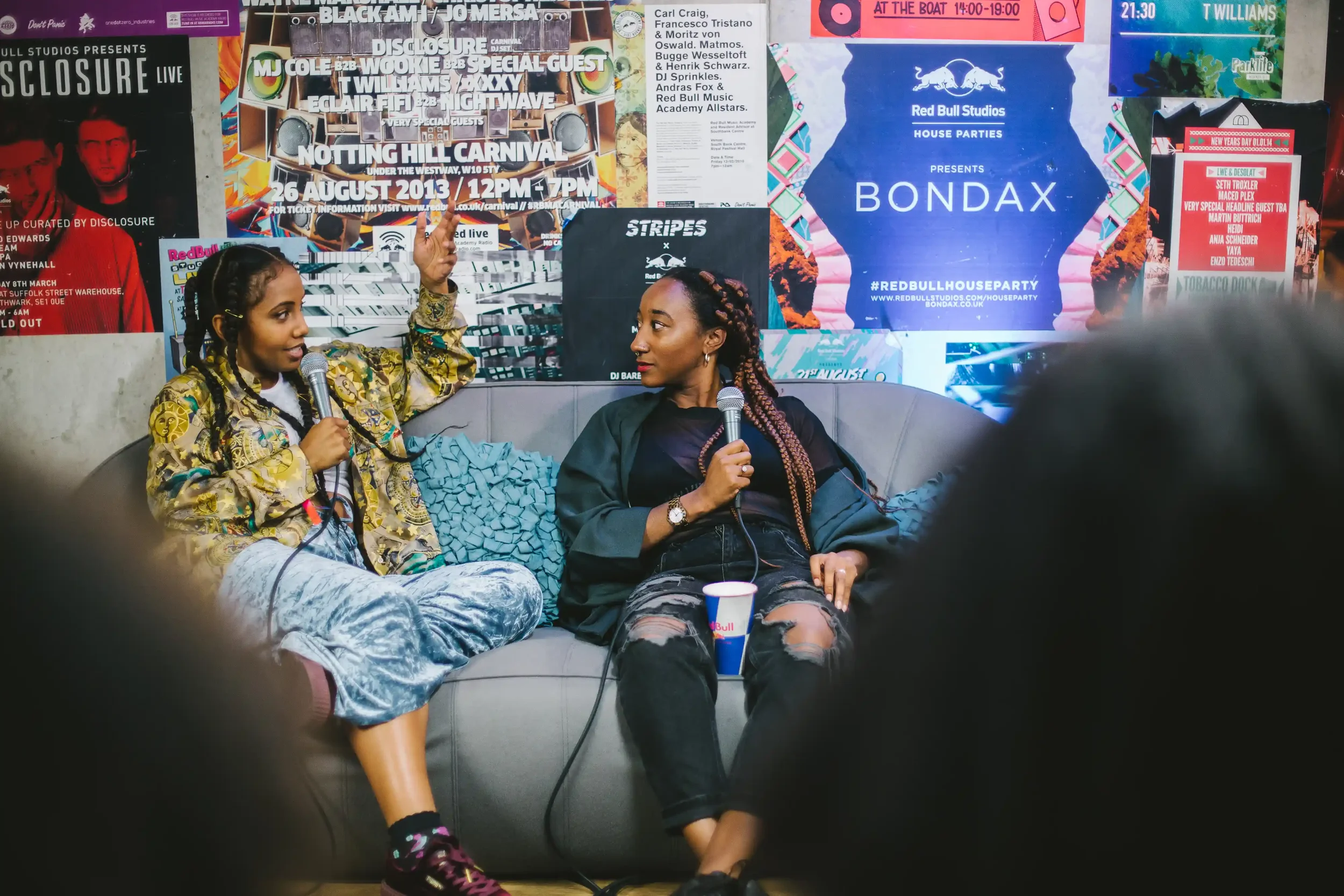 A DJ Q&A at a NormalNotNovelty event inside Red Bull Studios London