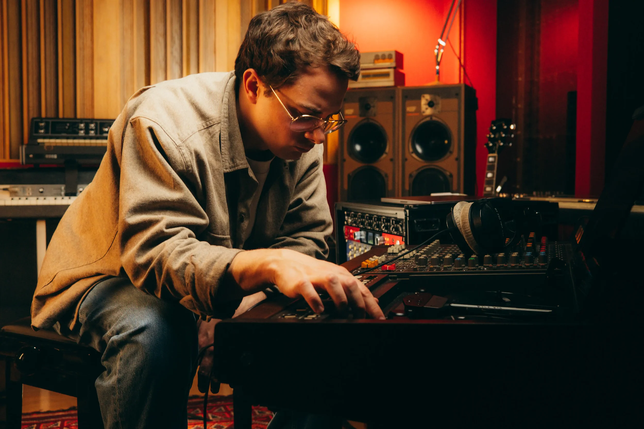 Engineer and Producer Ricky Damian in the live room of Studio 13
