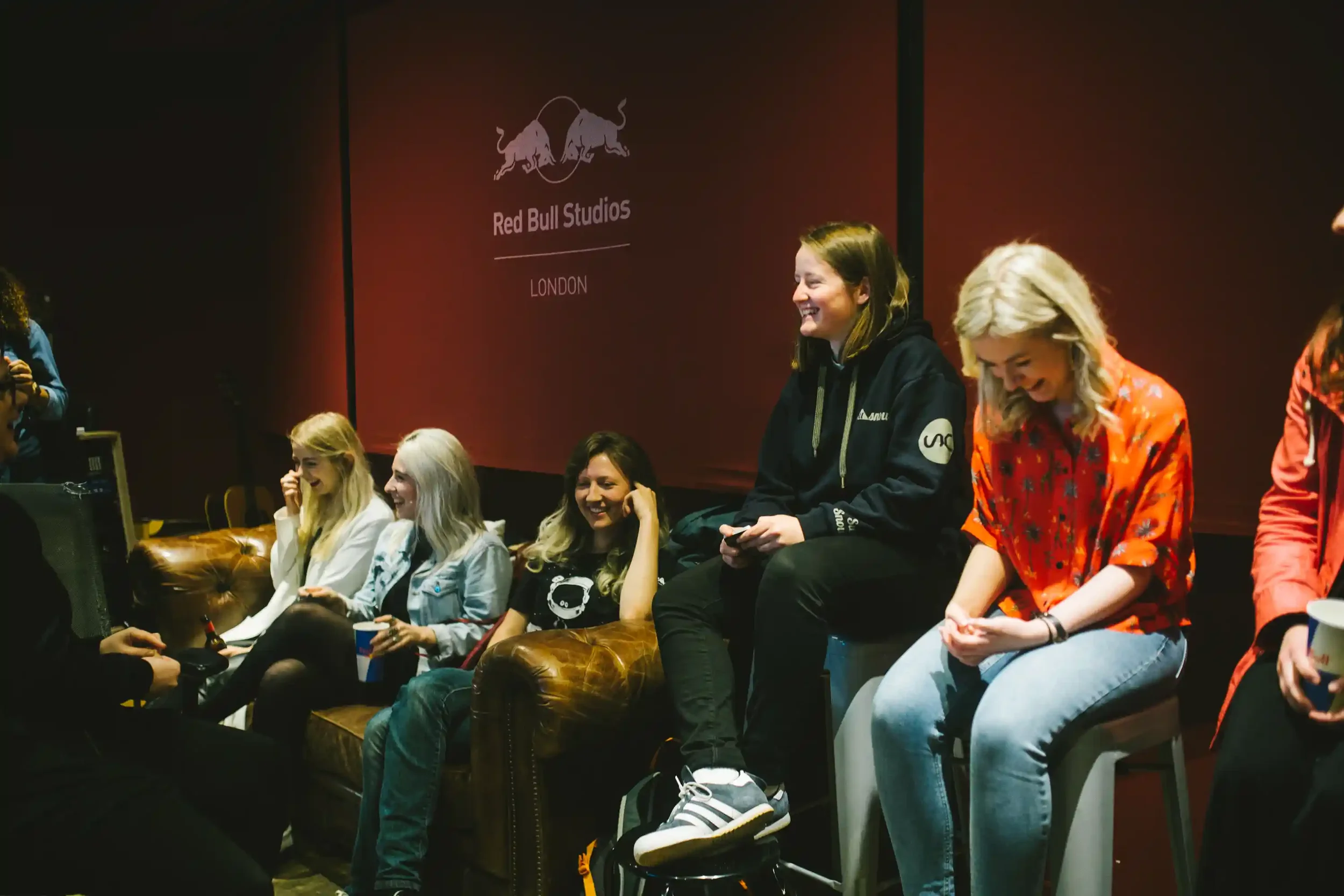 An engineering session at a NormalNotNovelty event inside Red Bull Studios London