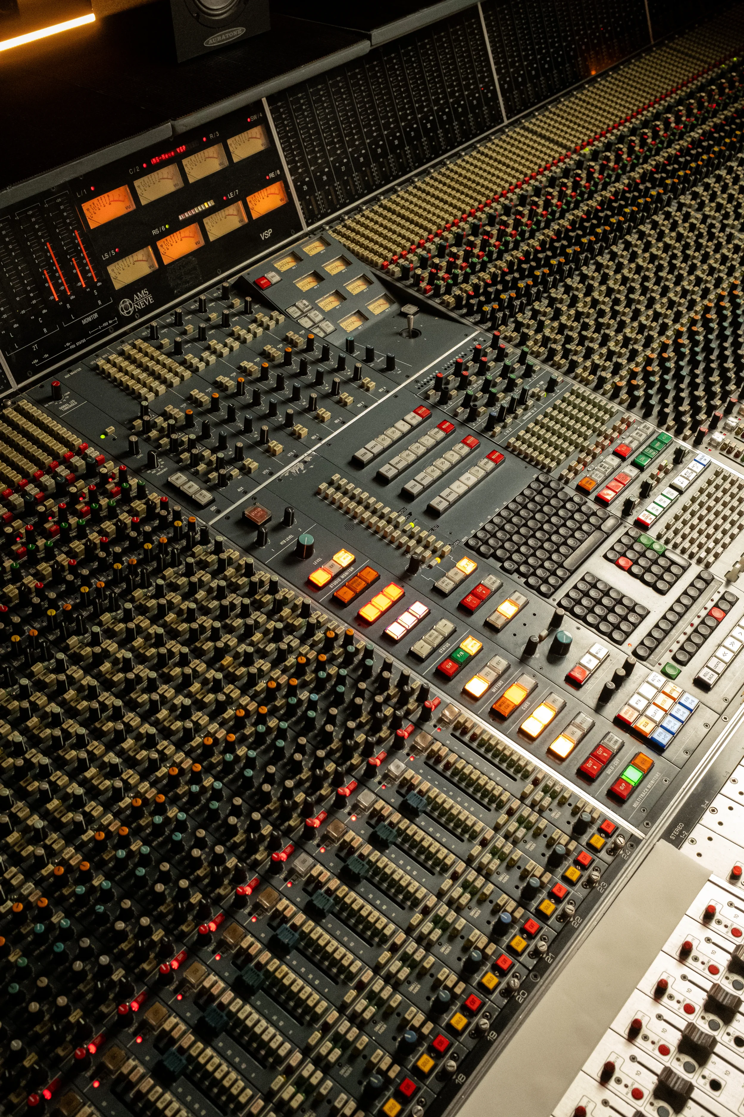 The center section of the Neve console at Studio 13