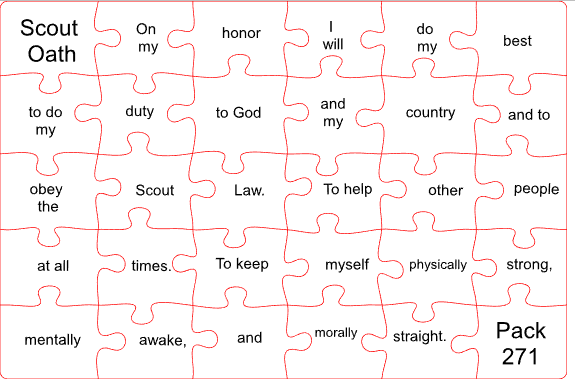 Scout Oath Puzzle SVG
