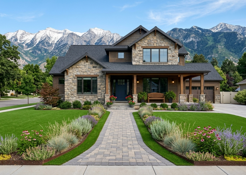 Paver walkway and patio