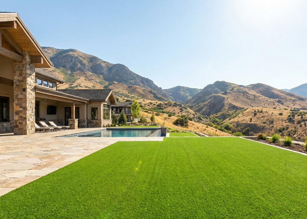 Artificial grass front lawn