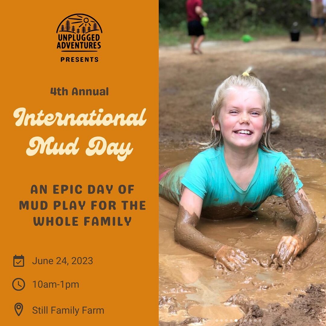 Oh yeah, it&rsquo;s going down! 🤩 Another summer, another MUD DAY! 👣 Mark your calendar because you don&rsquo;t want to miss this day of EPIC play for the WHOLE family! ☀️

🥳All ages 
💲25/family
💦Multiple play stations 
🍦Concessions
🧢Unplugged