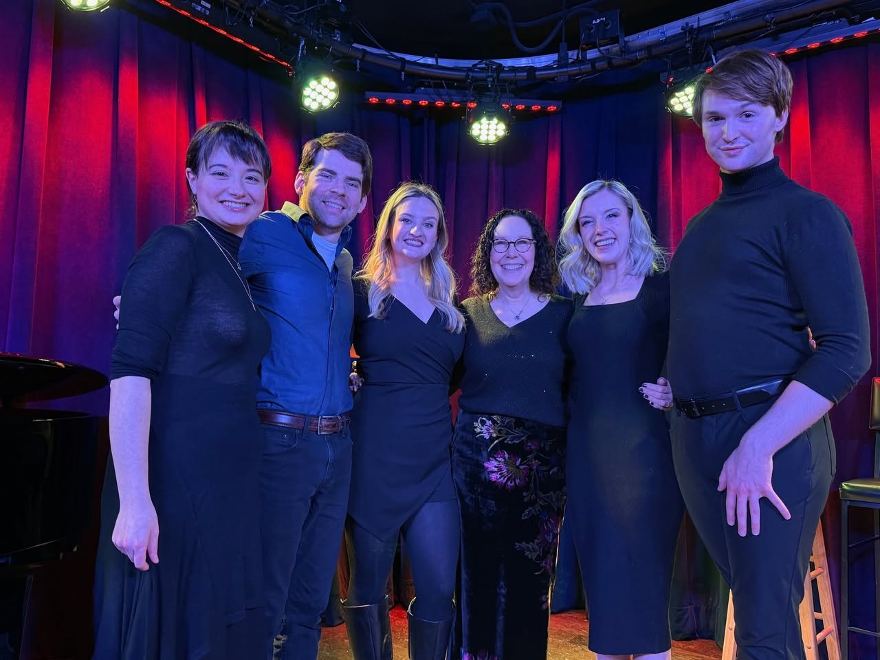 The Cast and Team of 4 Chairs Theatre's "You've Got a Friend" Cabaret: Tyeese Braslavsky, Mark Yacullo, Abbey Loria, Lauren Berman, Kaitlin Feeley, and Nicholas Ian