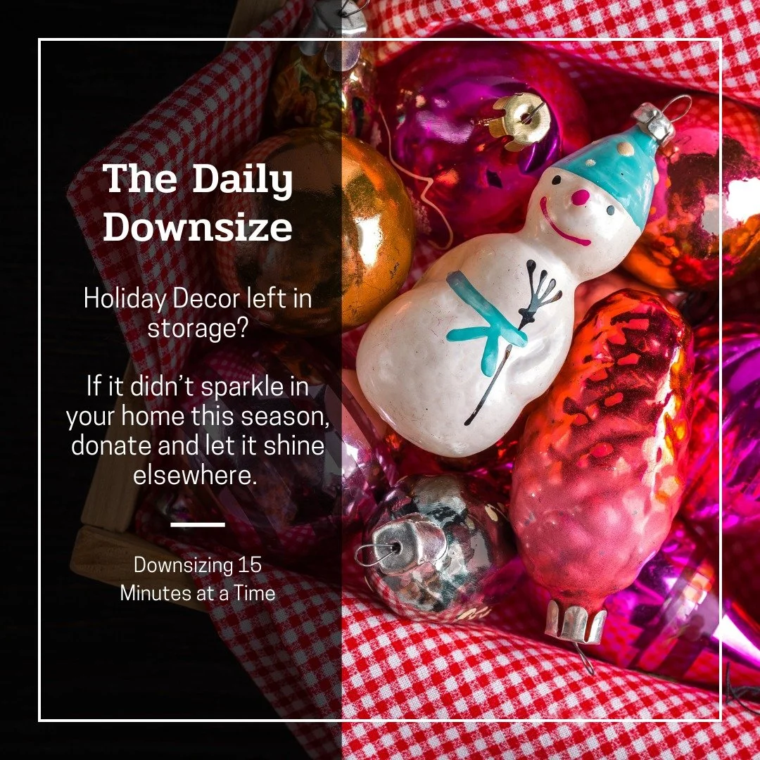 After decorating for the holidays, take a moment to review what you actually used. Anything left untouched? Donate it early so someone else can enjoy it this season!