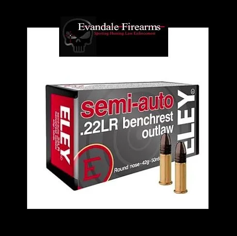 ELEY OUTLAW SEMIAUTO BENCHREST 22LR 42GR 50RD