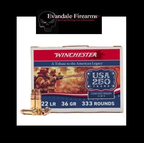 Winchester USA 250 YEAR Rimfire, 22LR, 36 Grain, Hollow Point, 333 Round Brick