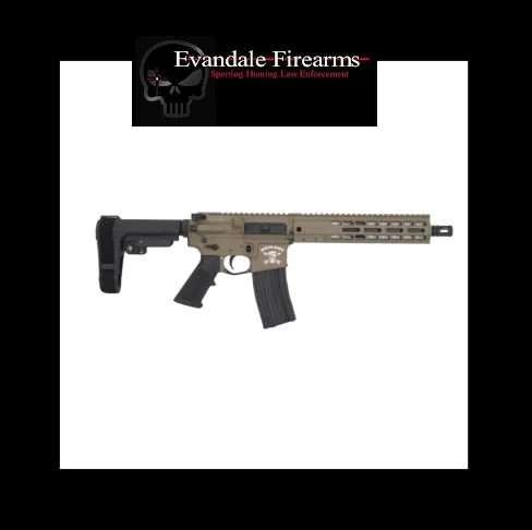 Due in 4-27    BRIGADE BM-15 Forged 10.5″ Barrel, SBA3 Tactical Brace, 10″ M-lok Rail A2   FDE   Flash Hider
