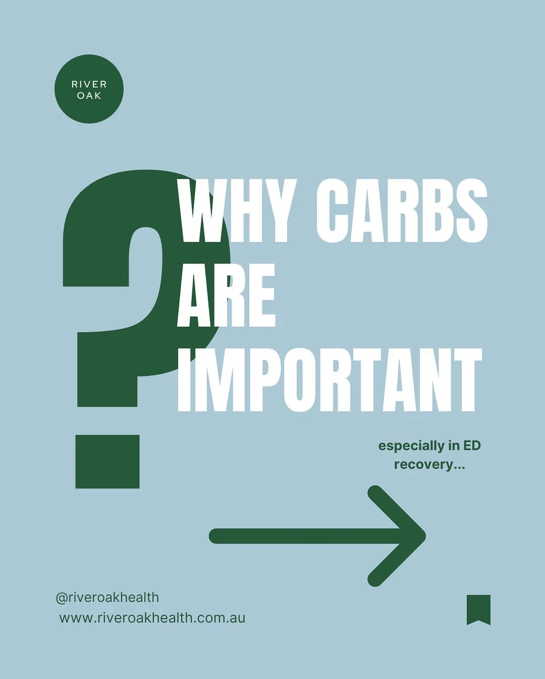 🌾♥️
Why carbs are our friends 
#riveroakhealth #raves #haes #edrecovery #carbohydrates #food #mind #body #nutrition