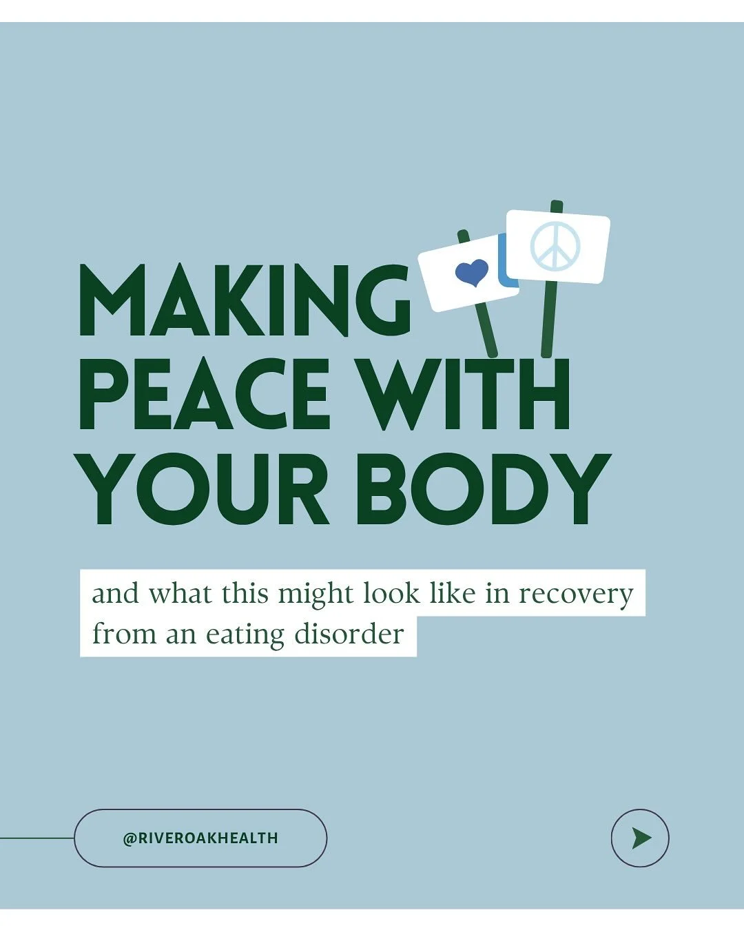 What is making peace with your body? 

SWIPE to see more 😊🌤️

#riveroakhealth #roh #raves #haes #peace #edrecovery #clinic #food #body #mind #holidays #peacewithbody