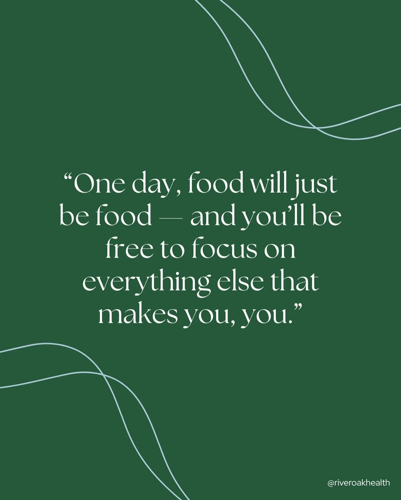 What makes you, you? 💚💙

#riveroakhealth #haes #raves #edrecovery #eatingdisorderawareness #quotes #individuality #clinic #food #mind #body #freedom