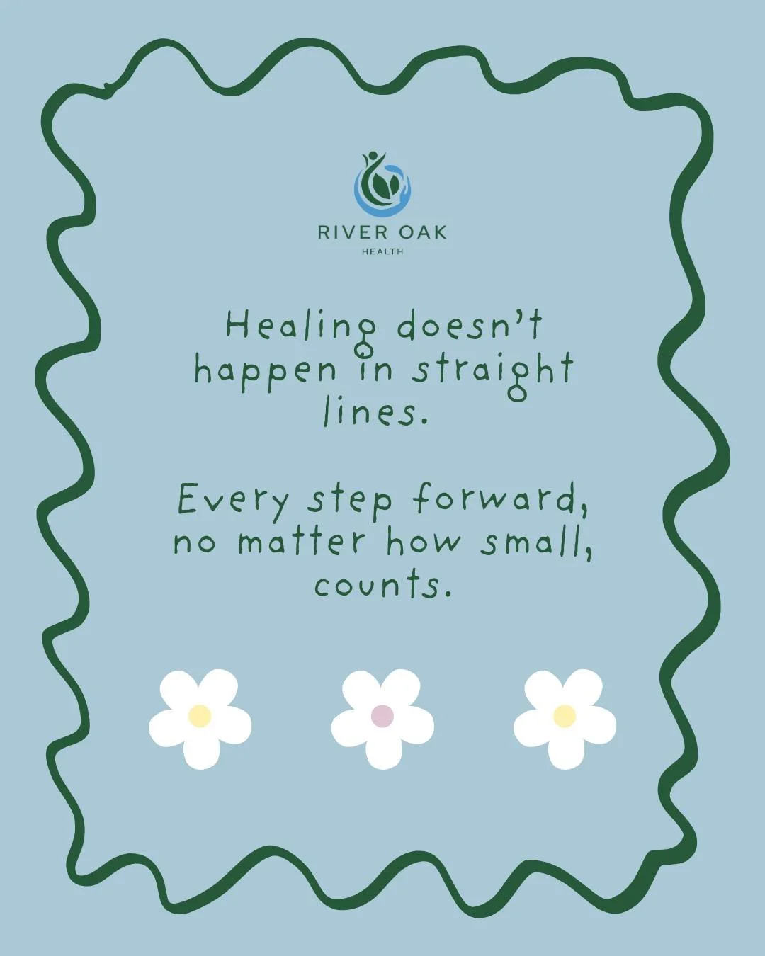 Healing isn&rsquo;t perfect, but it is possible. Small steps, soft moments, big courage. You&rsquo;re doing more than you think 💚💙
.
.
.
.
.
#riveroakhealth #psychology #dietitian #RAVES #HAES #eatingdisorderrecovery