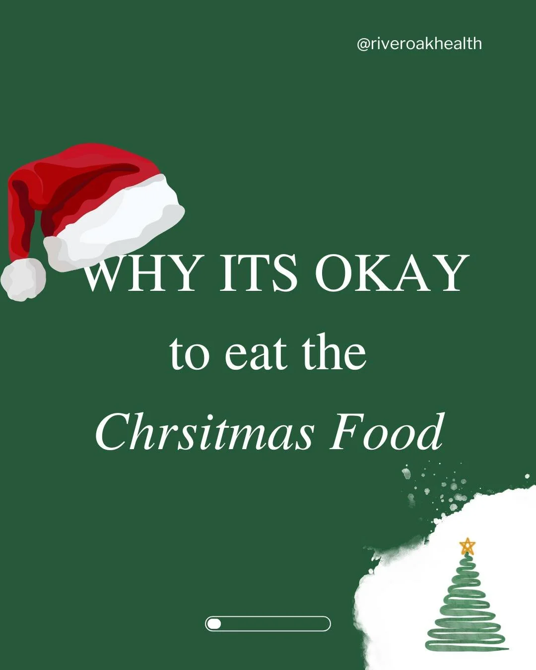 Christmas food isn&rsquo;t something you need to &ldquo;earn.&rdquo; It&rsquo;s part of connection, joy, and tradition &mdash; and you deserve to be part of that 💚💙
.
.
.
.
.
#riveroakhealth #psychology #dietitian #RAVES #HAES #eatingdisorderrecove