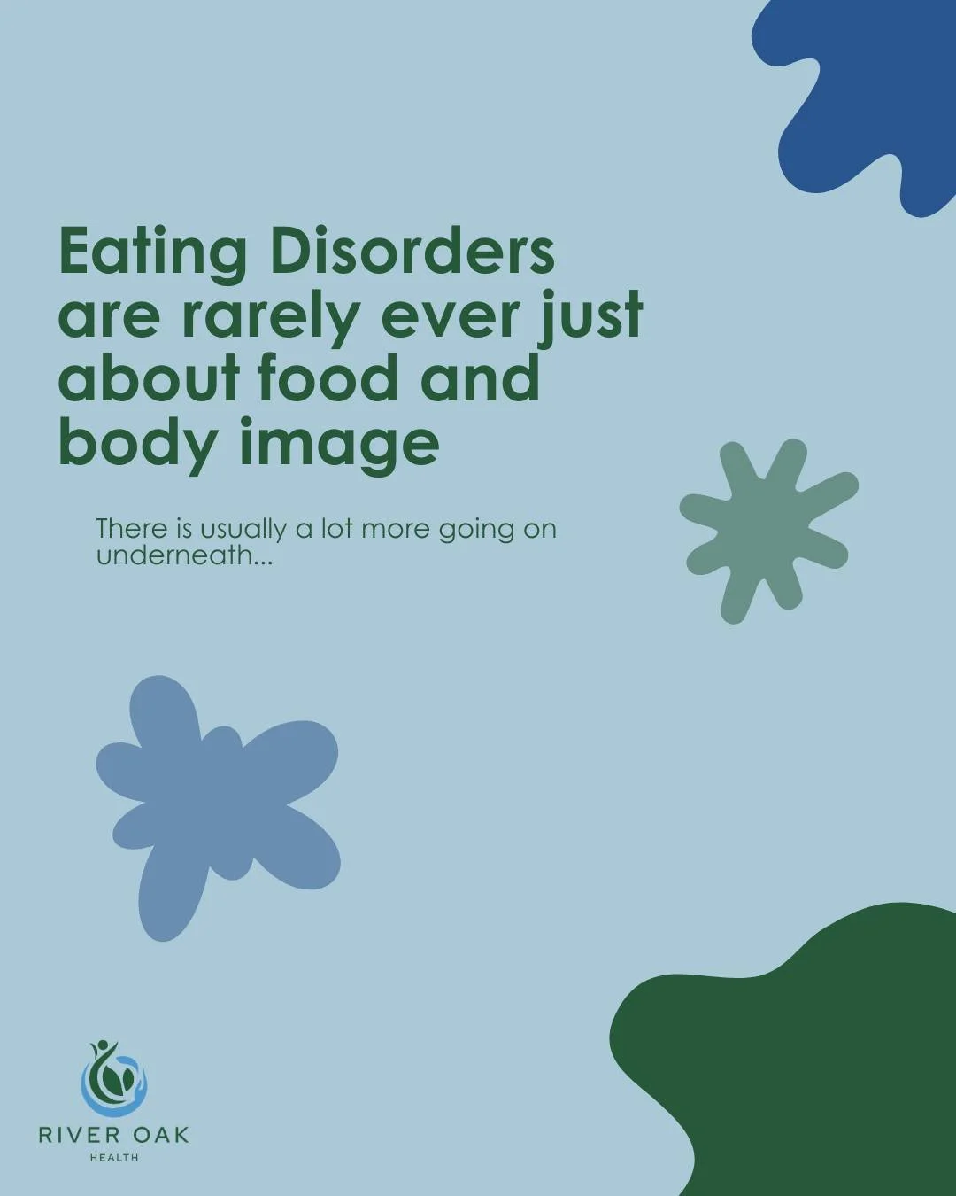 Eating disorders are often misunderstood as just being about food or body image. But honestly? That&rsquo;s only part of the story for most people 💙💚

Behind behaviours, there&rsquo;s usually so much more, such as emotions, experiences, and needs t
