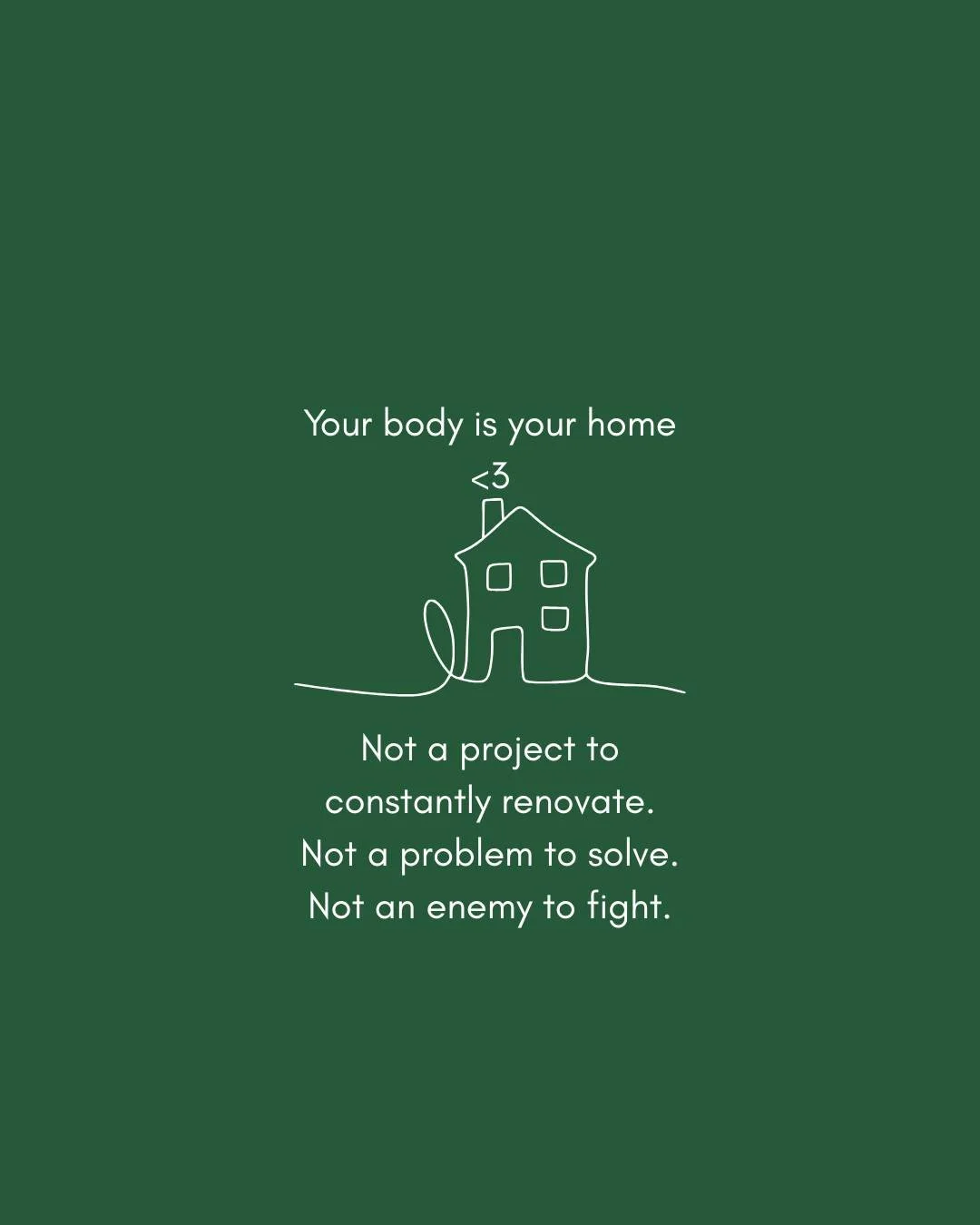 It's the place you laugh, love, learn, dream, and experience life. Homes don't need to be perfect to be cared for. They simply need respect, nourishment, and compassion. 💚💙

What would change if you treated your body like the home you'll live in fo