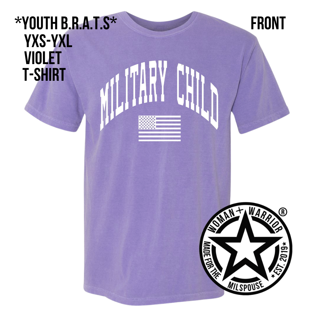 PURPLE UP! MILITARY CHILD FLAG MONTH OF THE MILITARY CHILD PURPLE UP MOMC SHIRTS