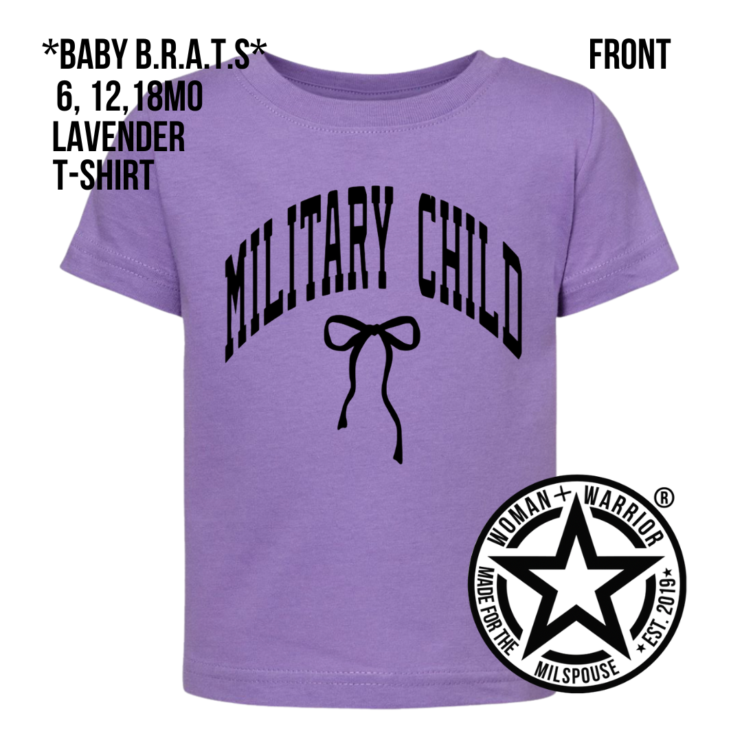 PURPLE UP! MILITARY CHILD BOW MONTH OF THE MILITARY CHILD PURPLE UP MOMC SHIRTS