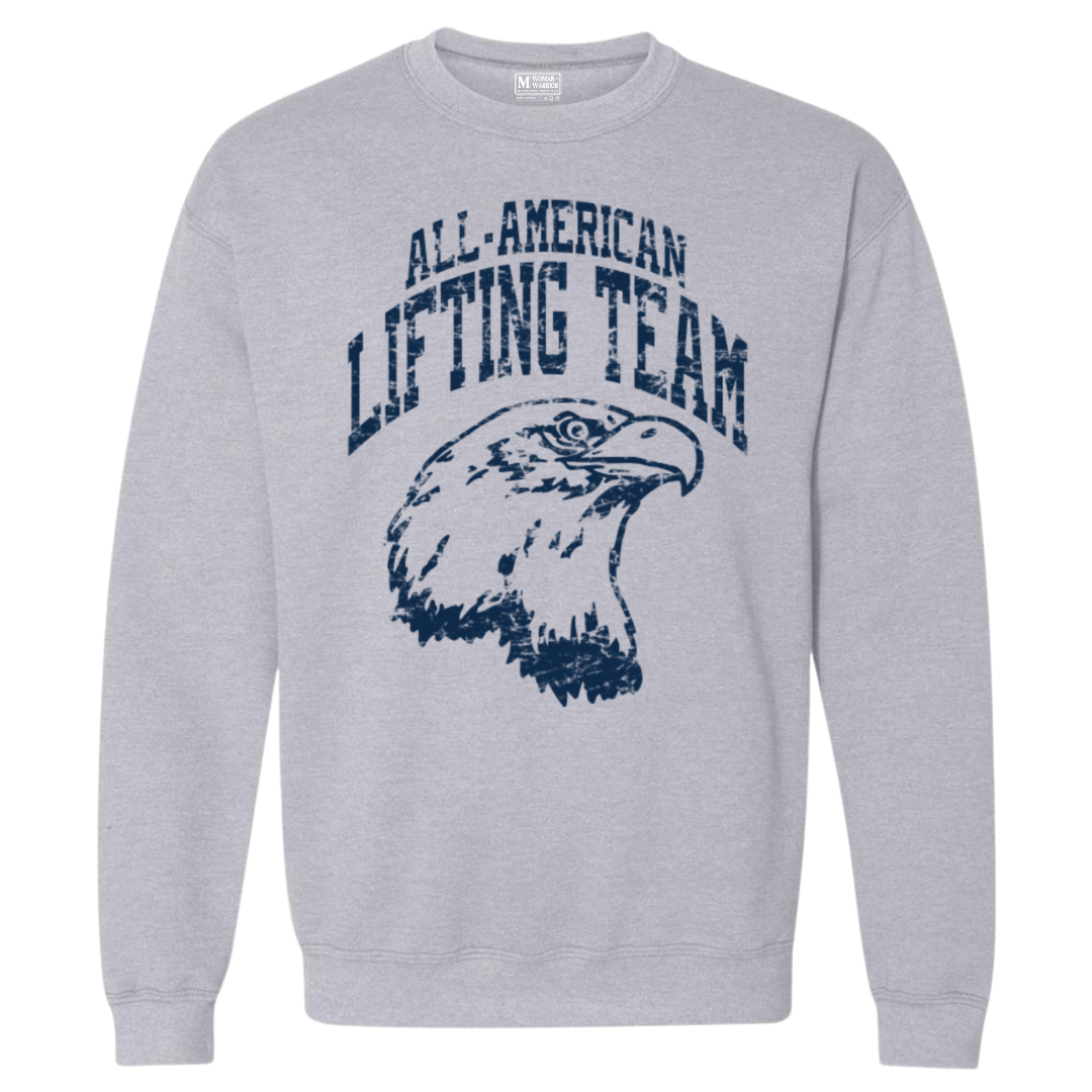 GREY AND NAVY ALL AMERICAN LIFTING TEAM WITH BALD EAGLE (Copy)
