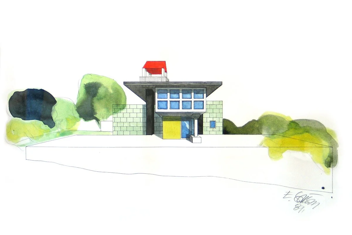Watercolor of Casa Maui - view 1