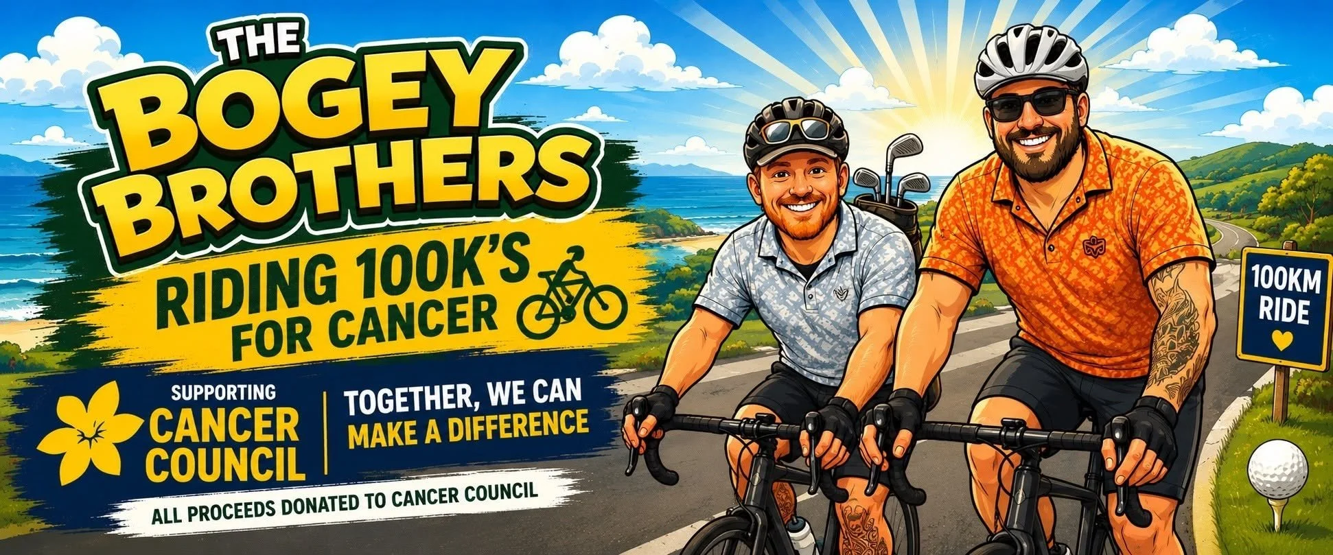 THE BOGEY BROTHERS - DRY JULY &amp; 100KS FOR CANCER COUNCIL