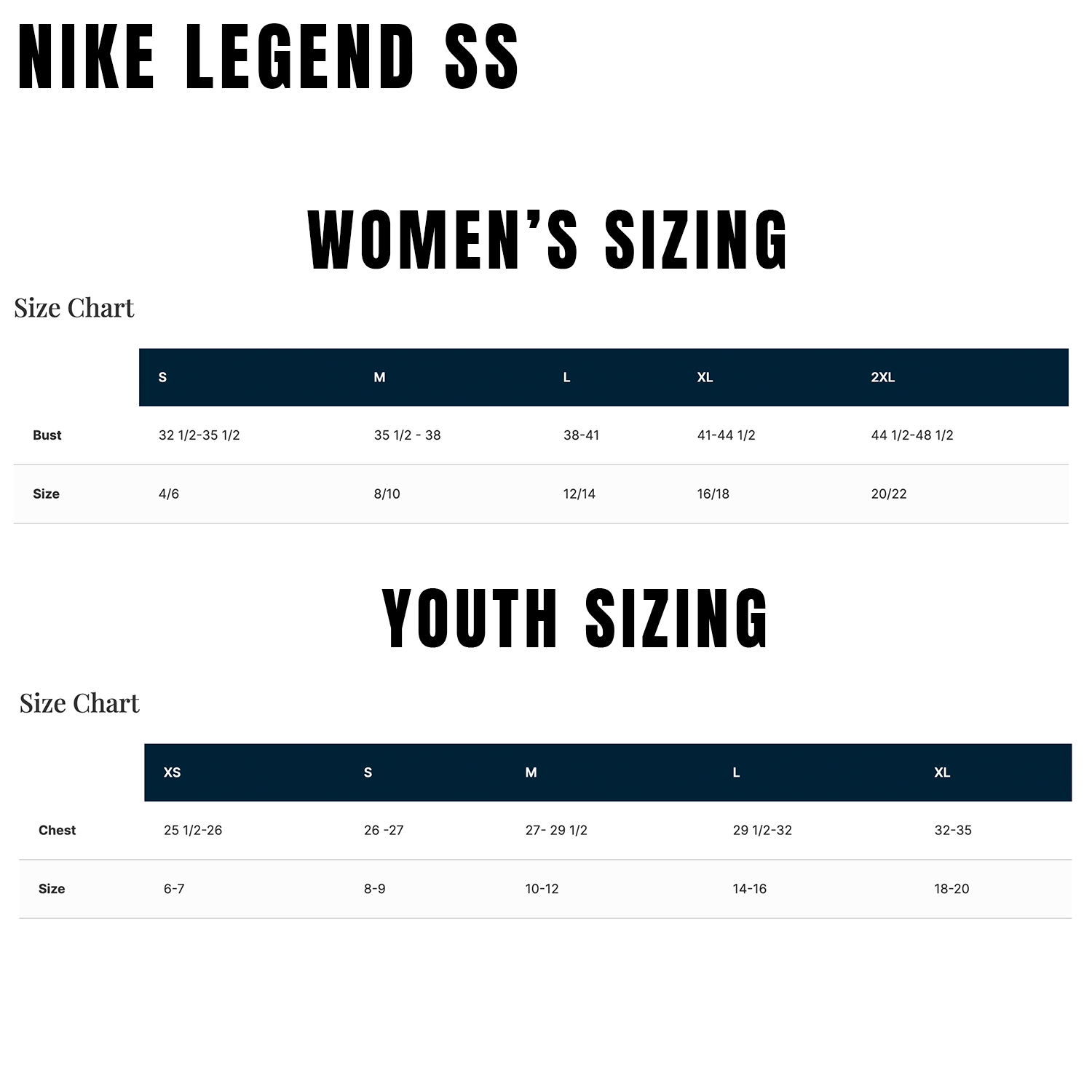 Nike Legend SS Sizing - Women's and Youth.png