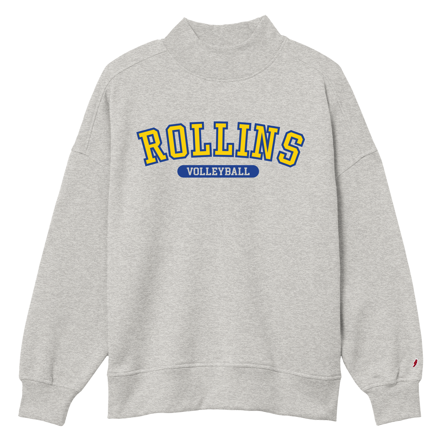 Rollins VB - Mock Neck Crew - Steel Gray.png