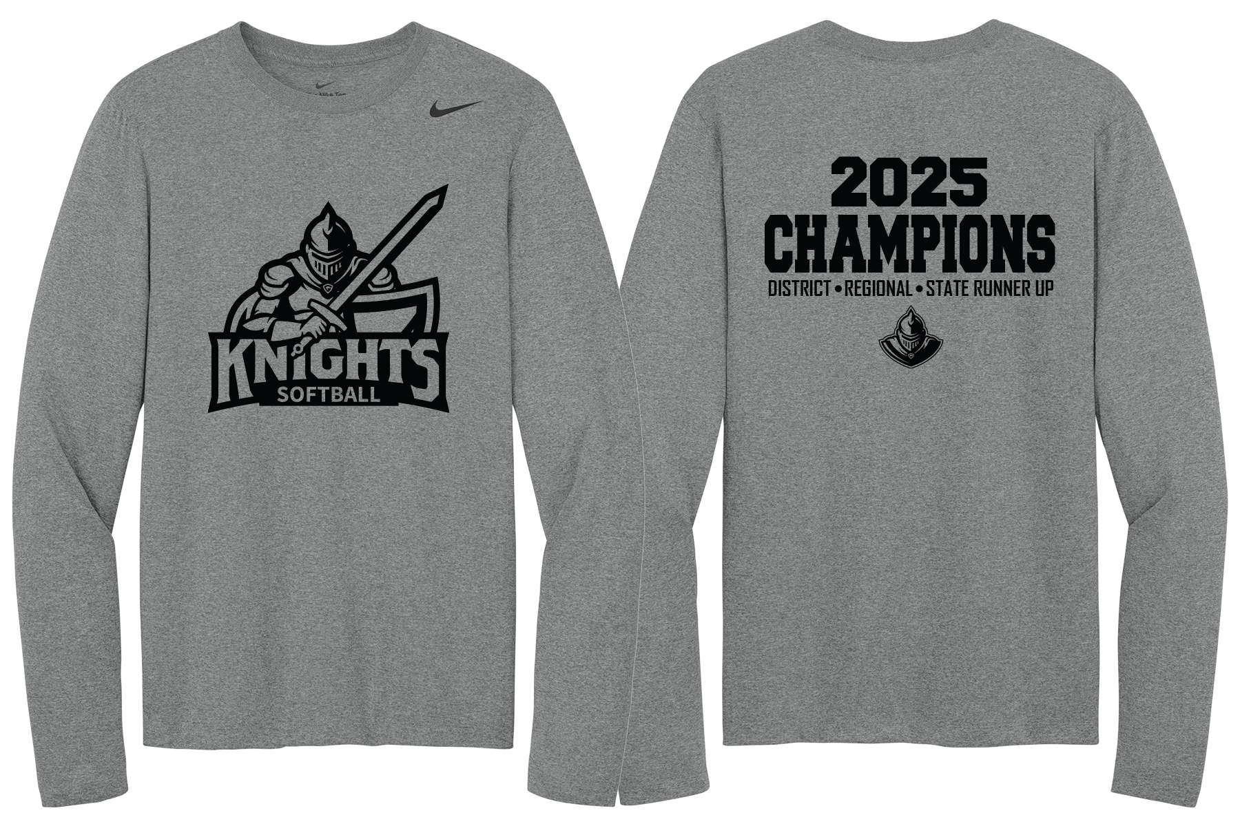 Geneva Softball - Nike LS - Graphite Heather.png