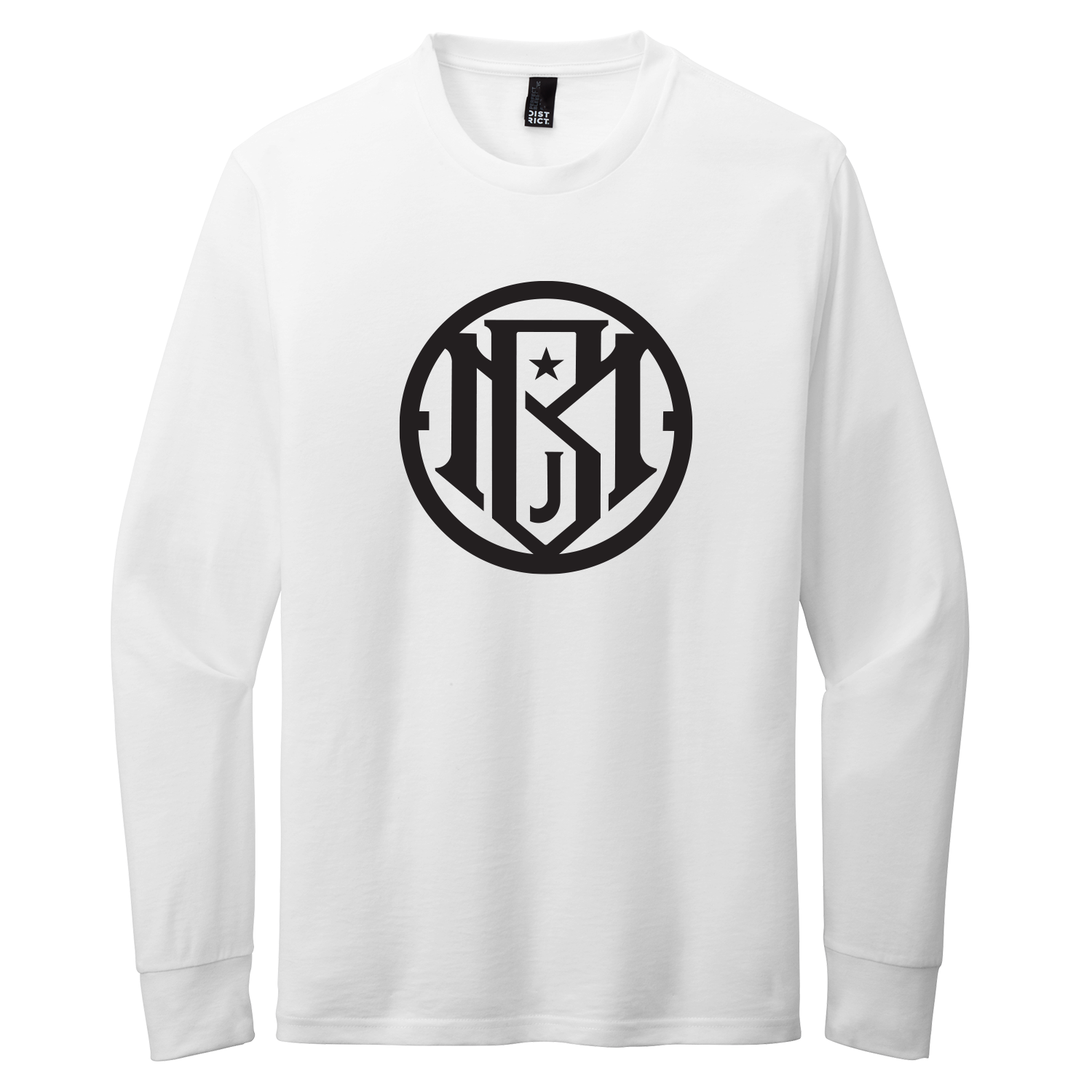 MBJ Elite - LS Soft Style T-Shirt - Round Logo - White.png