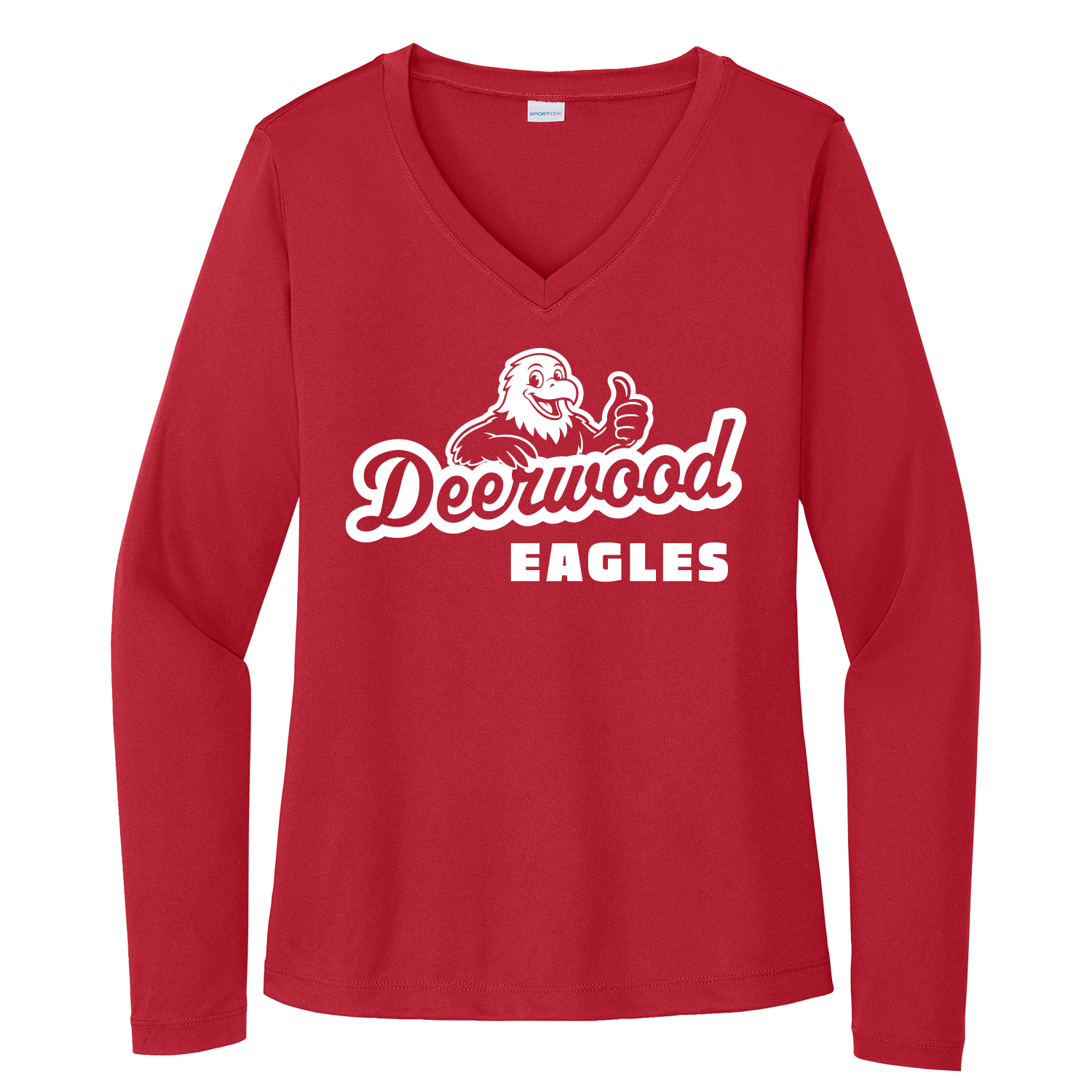 Deerwood - Performance LS V-Neck - Red.png
