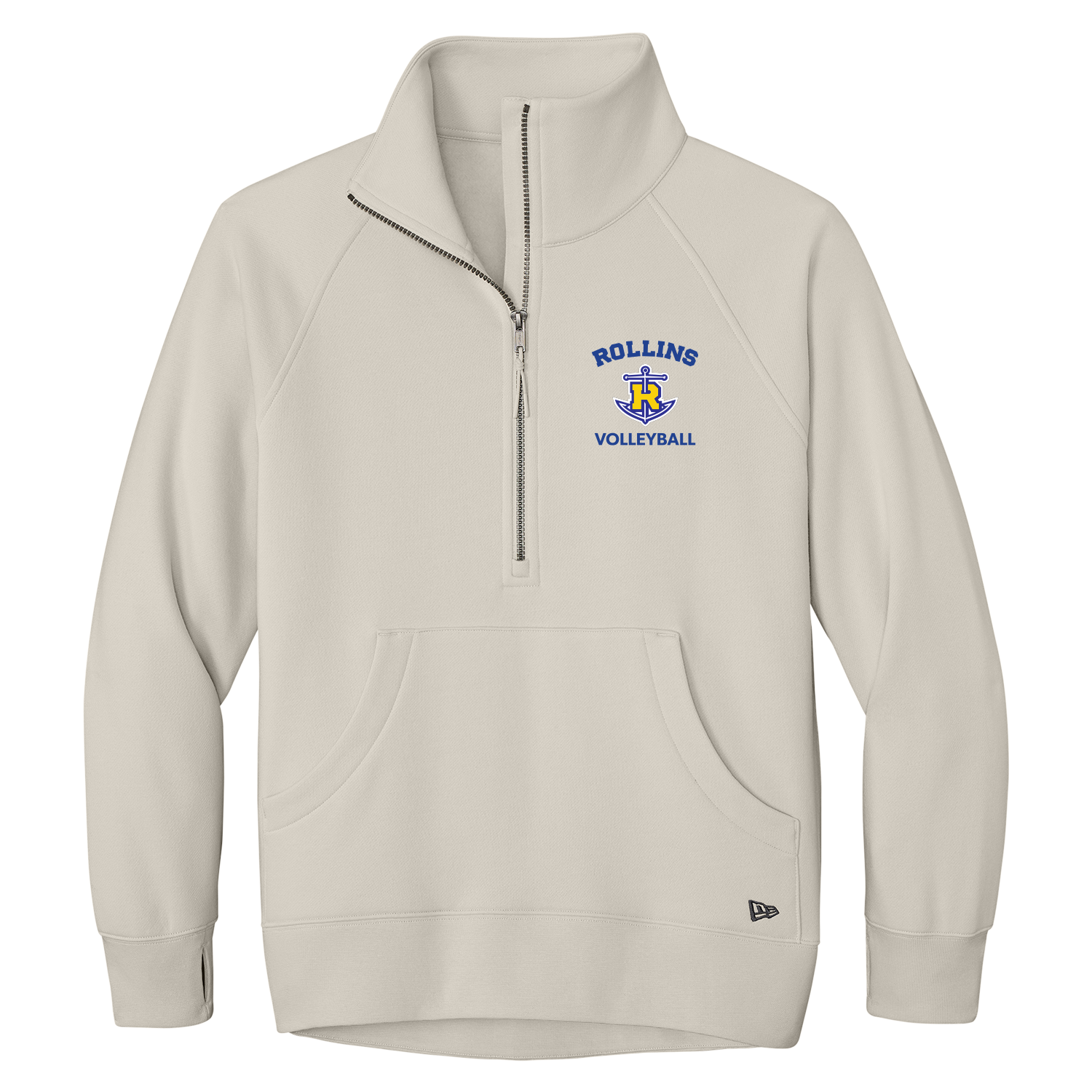 Rollins VB - NE Half Zip - Beige.png