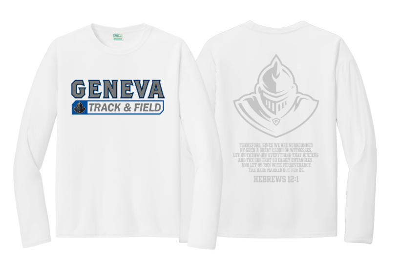 Geneva Track - Hebrews 12:1 Long Sleeve Performance T-Shirt